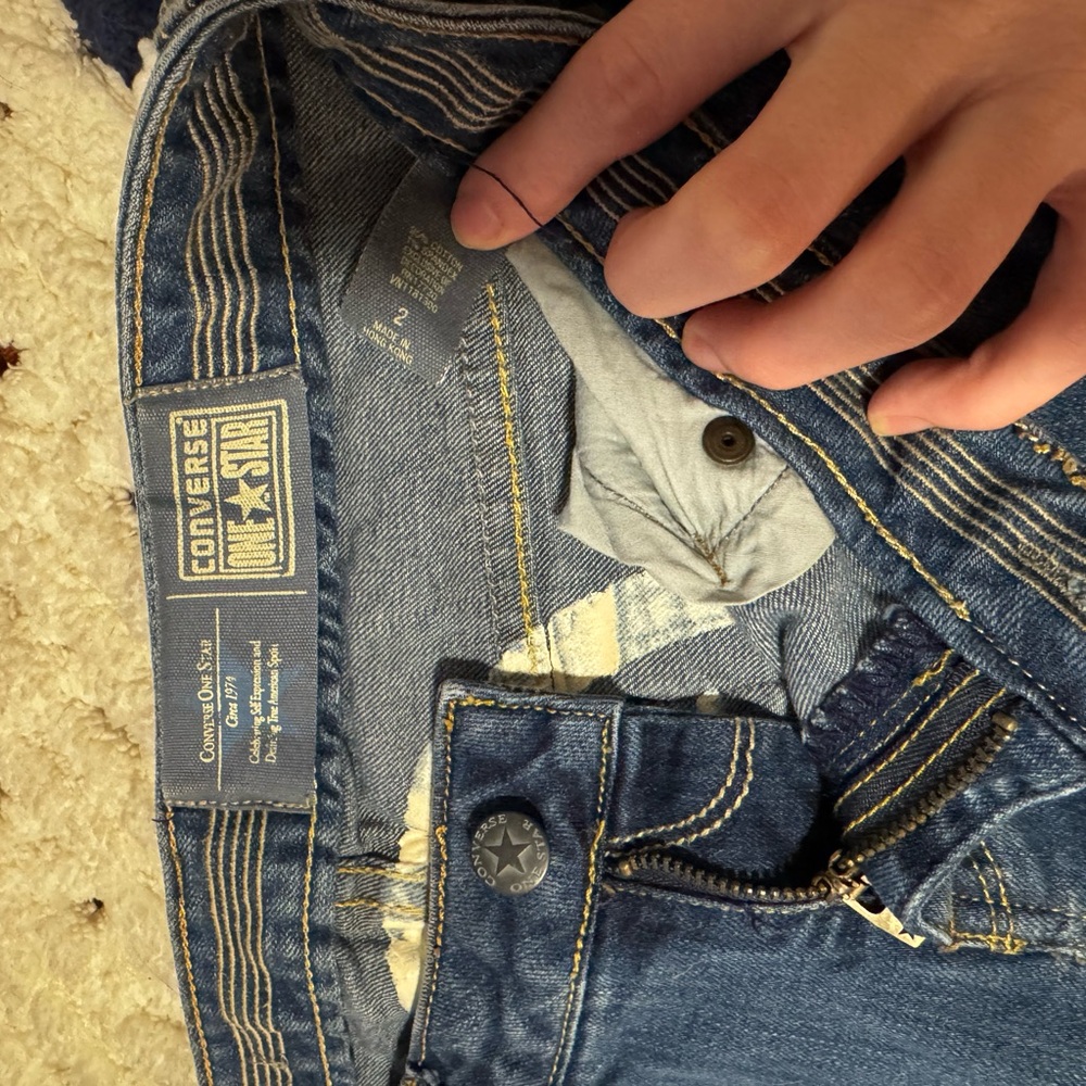 Converse Dark Blue Women's Low-Rise Bootcut Jeans - Picture 5 of 8